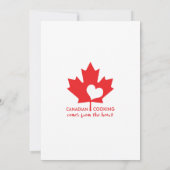 Canadese Chef Kaart (Achterkant)