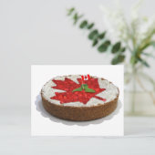 Canadese Cherry Maple Leaf Cake Briefkaart (Staand voorkant)
