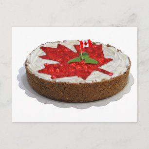 Canadese Cherry Maple Leaf Cake Briefkaart