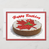 Canadese Cherry Maple Leaf Cake Kaart (Voorkant)