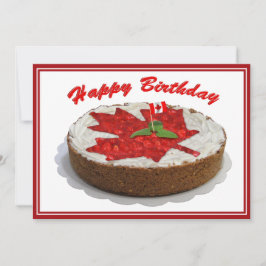 Canadese Cherry Maple Leaf Cake Kaart