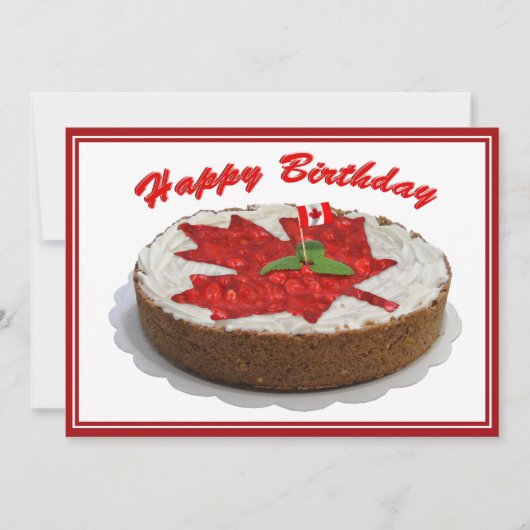 Canadese Cherry Maple Leaf Cake Kaart (Voorkant)
