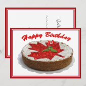 Canadese Cherry Maple Leaf Cake Kaart (Voorkant / Achterkant)