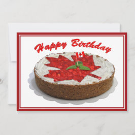 Canadese Cherry Maple Leaf Cake Kaart