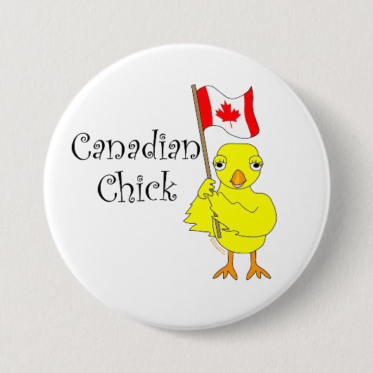 Canadese chick ronde button 7,6 cm (Voorkant)