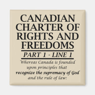 Canadese christelijke Canada Charter Vrijheid Reli Magneet