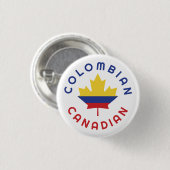 Canadese Colombiaanse roots Ronde Button 3,2 Cm (Voorkant /achterkant)