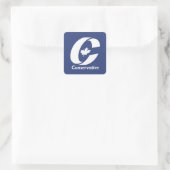 Canadese Conservatieve Partij Vierkante Sticker (Tas)