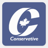 Canadese Conservatieve Partij Vierkante Sticker (Voorkant)