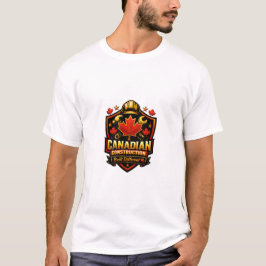 Canadese constructie gebouwd met ander schild badg t-shirt