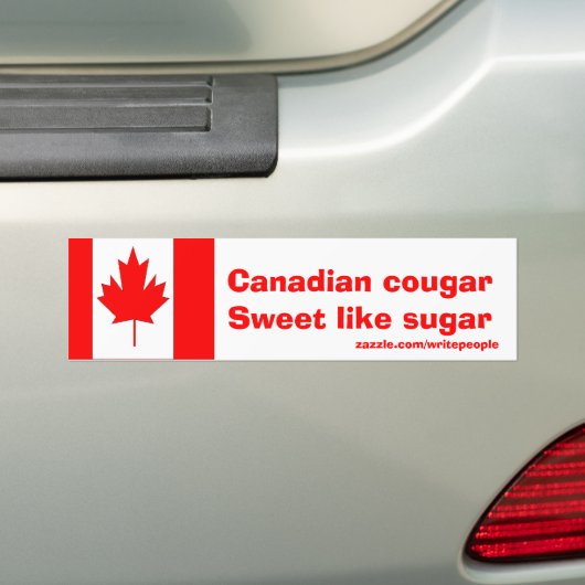 Canadese Cougar Bumpersticker (Op auto)
