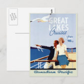 Canadese cruise Line Great Lakes Travel Briefkaart (Voorkant / Achterkant)