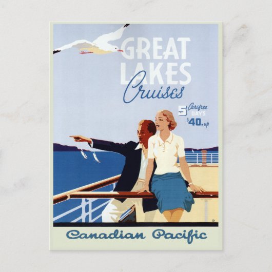 Canadese cruise Line Great Lakes Travel Briefkaart (Voorkant)