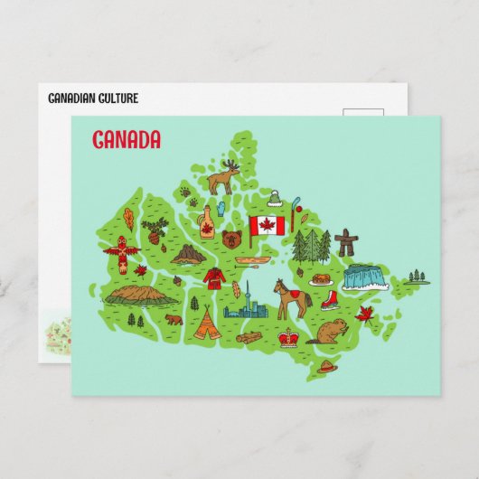 CANADESE CULTUUR BRIEFKAART (Voorkant / Achterkant)