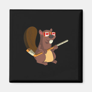 Canadese Cute Dieren Cadeau Bever Esdoornblad Hock Magneet