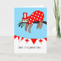 Canadese Dag van de Arbeid - Funny Sloth Relaxing