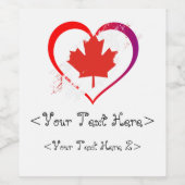 Canadese Day-fleslabels Wijn Etiket (Enkel label)