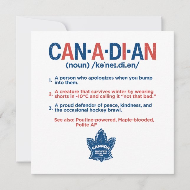 Canadese definitie (Voorkant)