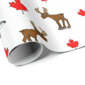 Canadese dieren en tapijtschelpen cadeaupapier (Rol Hoek)