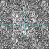 canadese dieren zwart wit stof (Delen)