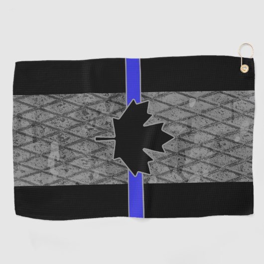 Canadese dun blauwe lijnvlag golfhanddoek (Horizontaal)