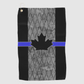 Canadese dun blauwe lijnvlag golfhanddoek (Voorkant)