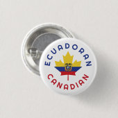 Canadese Ecuadoraanse Roots Ronde Button 3,2 Cm (Voorkant /achterkant)