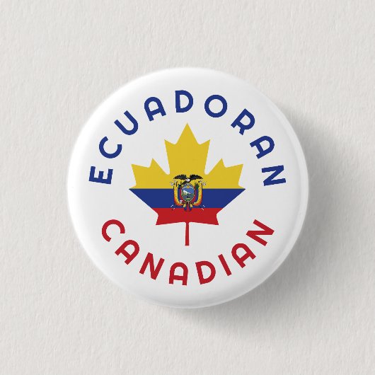 Canadese Ecuadoraanse Roots Ronde Button 3,2 Cm (Voorkant)