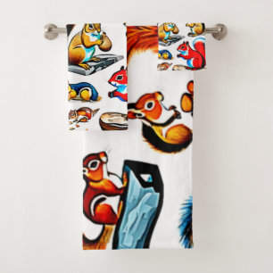 Canadese Eekhoorns en Chipmunks Design Bad Handdoek