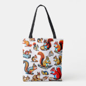 Canadese Eekhoorns en Chipmunks Design Tote Bag (Achterkant)