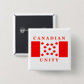 Canadese eenheid vierkante button 5,1 cm (Voorkant /achterkant)
