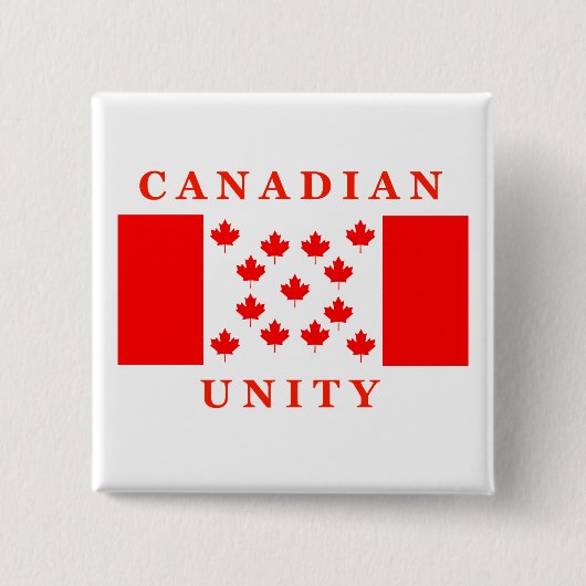 Canadese eenheid vierkante button 5,1 cm (Voorkant)