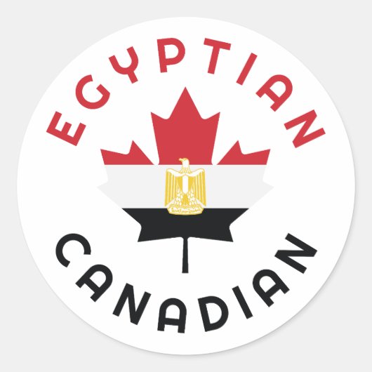 Canadese Egyptische Roots Ronde Sticker (Voorkant)