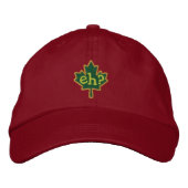 Canadese Eh? Embroidery Maple Leaf Geborduurde Pet (Voorkant)