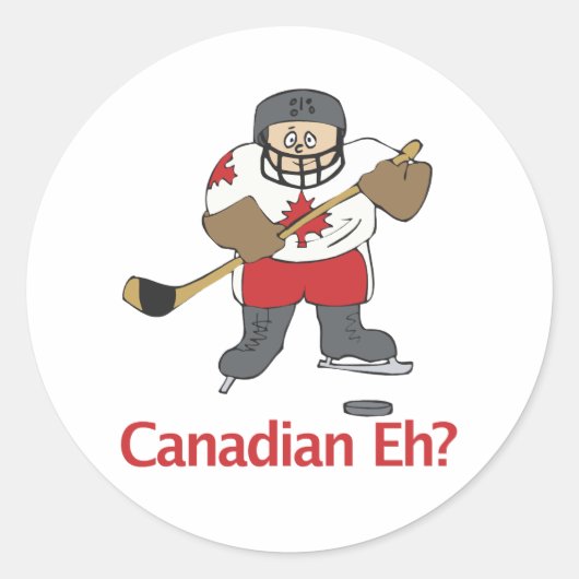 Canadese Eh? Ronde Sticker (Voorkant)