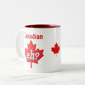 Canadese Eh? Tweekleurige Koffiemok (Voorkant links)
