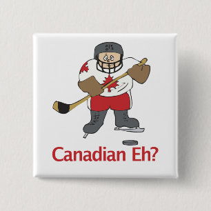 Canadese Eh? Vierkante Button 5,1 Cm