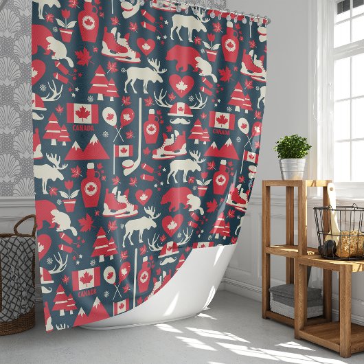 Canadese Eland Canada Iconen Douchegordijn