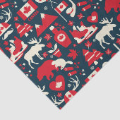 Canadese Eland Kerstmis Tissuepapier (Detail)