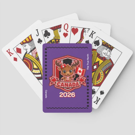 Canadese Eland Kinderen Pokerkaarten (Achterkant)