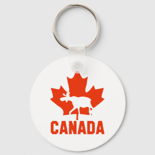 Canadese Eland Rode Esblad Canadese Trots Sleutelhanger