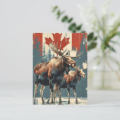 Canadese eland wijngaard briefkaart (Staand voorkant)