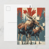 Canadese eland wijngaard briefkaart (Voorkant / Achterkant)