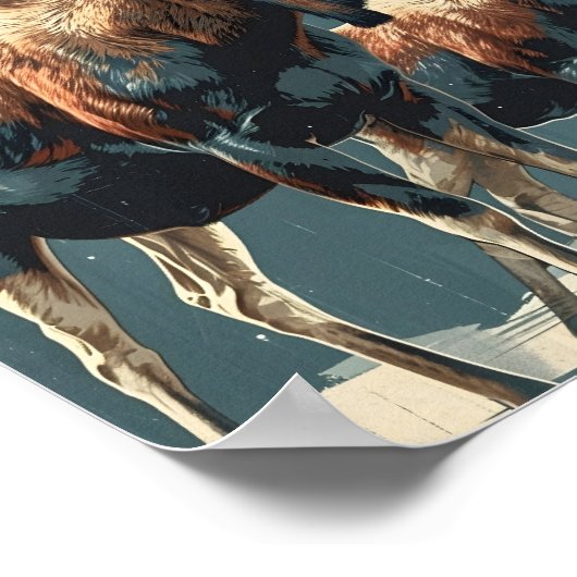 Canadese elanden  poster (Hoek)