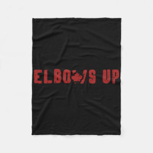 Canadese Ellebogen Omhoog Hockey Canada Esdoornbla Fleece Deken