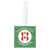 Canadese engel kerstvlag gepersonaliseerd decoratie (Voorkant)