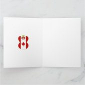 Canadese engel kerstvlag gepersonaliseerd kaart (Binnen)