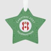 Canadese engel kerstvlag gepersonaliseerd ornament (voorkant)
