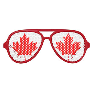 Canadese esdoorn blad vlag partij tinten   Canada  Aviator Zonnebril