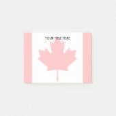 Canadese esdoorn blad vlag watermerk Gepersonalise Post-it® Notes (Voorkant)